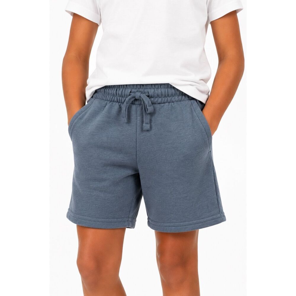 365 Kids by Garanimals Boys Blue Heather Sweat Shorts Size 8 Drawstring